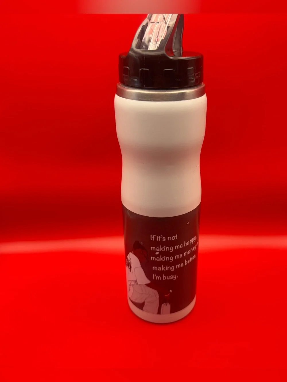 CUSTOM Sport Insulated Water Bottle with Straw